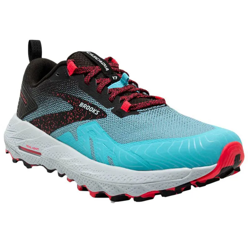 Brooks Women's Cascadia 17 Running Shoes Bluefish/Black/Diva Pink-2