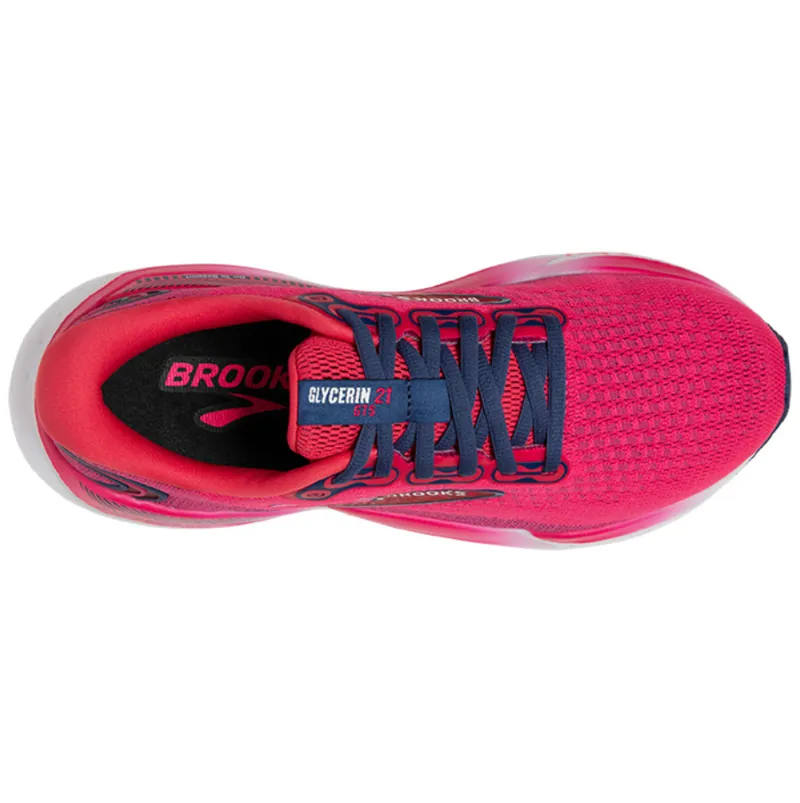 Brooks: Glycerin GTS 21 Womens Running Shoes - Raspberry/Estate Blue-5