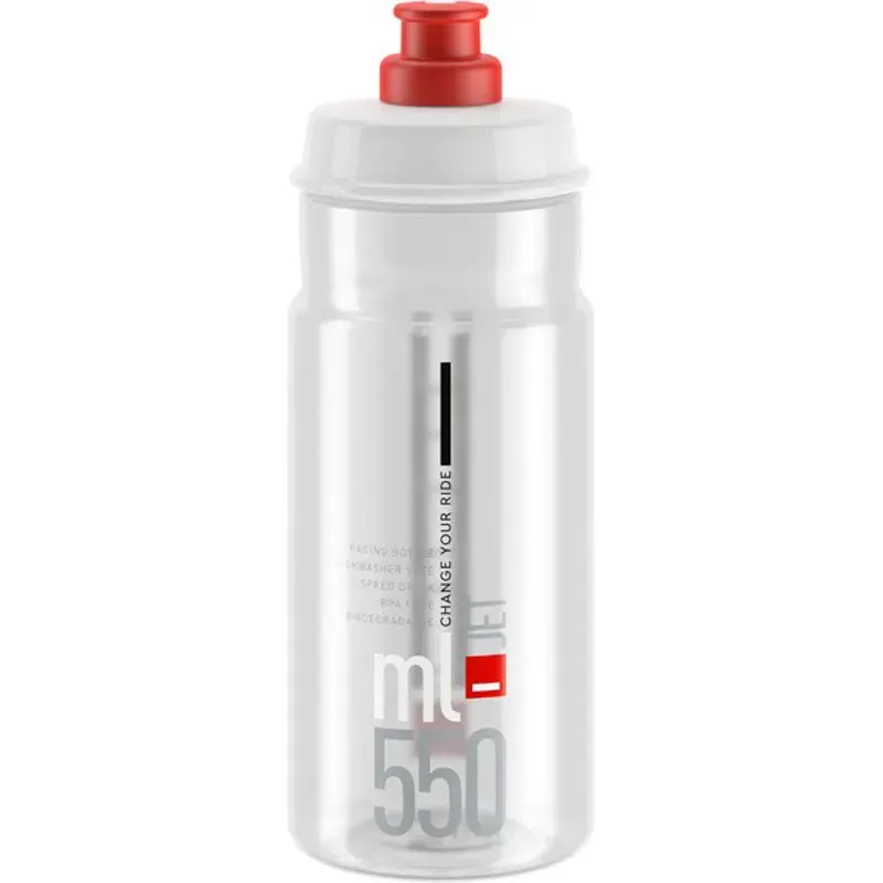 Elite Jet Water Bottle Clear/Red