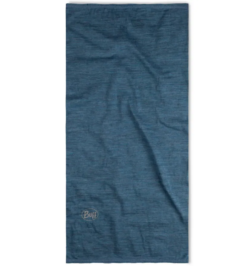 Buff Merino Lightweight Neckwear Solid Dusty Blue-1