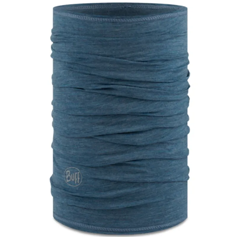 Buff Merino Lightweight Neckwear Solid Dusty Blue