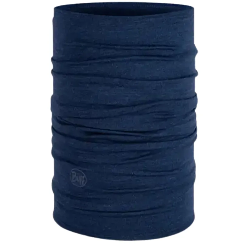 Buff Merino Midweight Neckwear Melange Cobalt-1