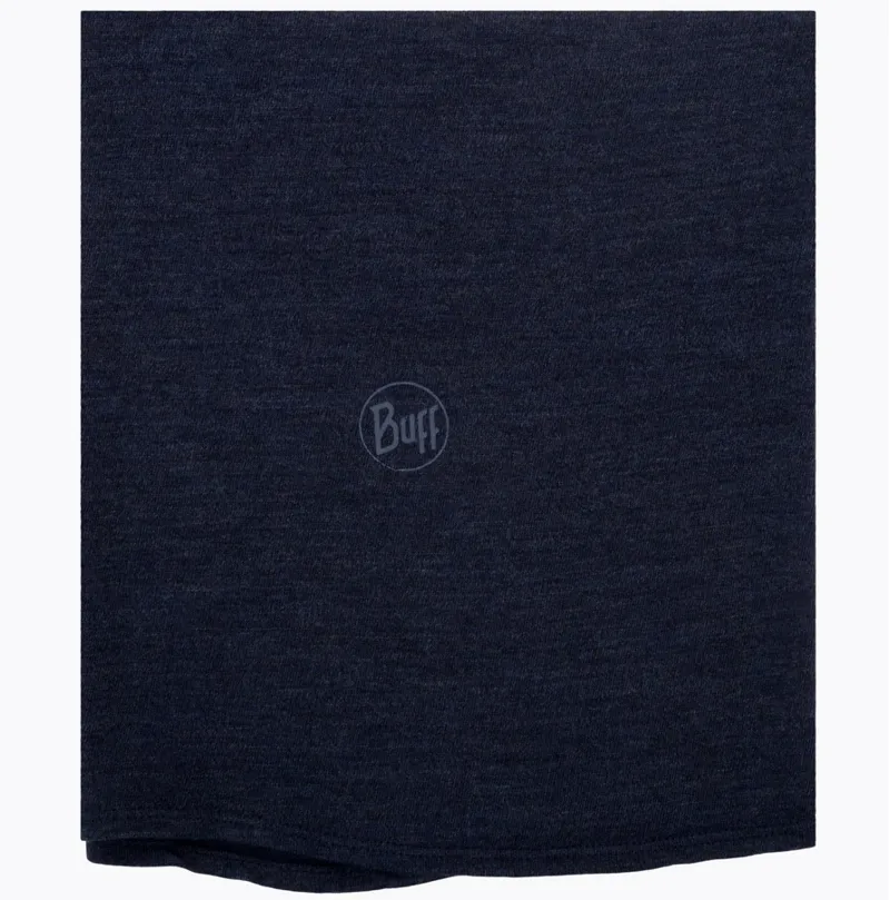 Buff Merino Midweight Neckwear Melange Night Blue-1