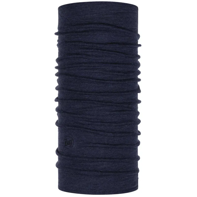 Buff Merino Midweight Neckwear Melange Night Blue