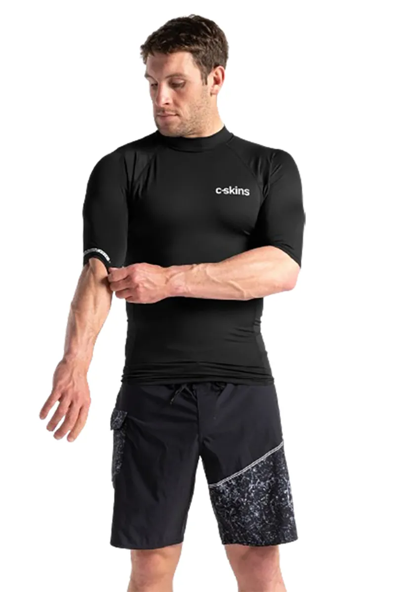 C-Skins UV Skins Basic Men's Short Sleeve Vest Black