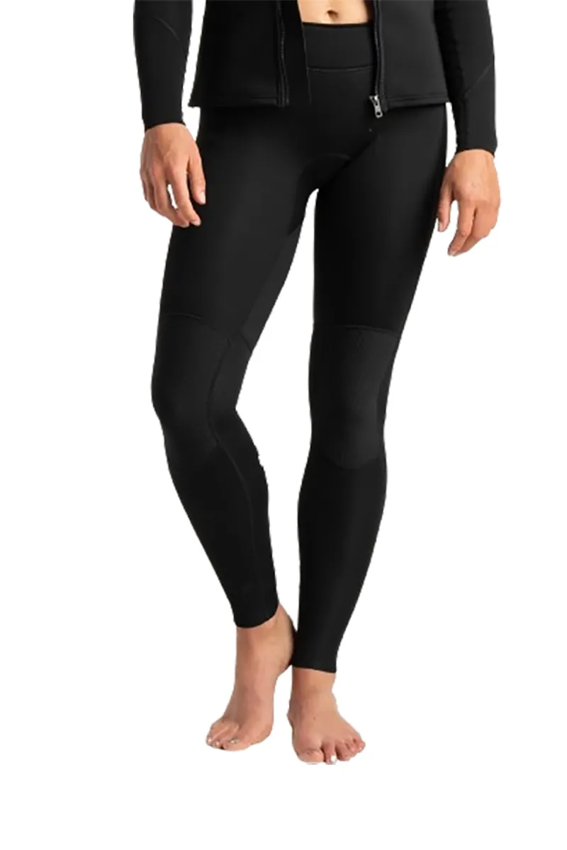 C-Skins Women's Solace 1.5mm Flatlock Leggings Black/Black White