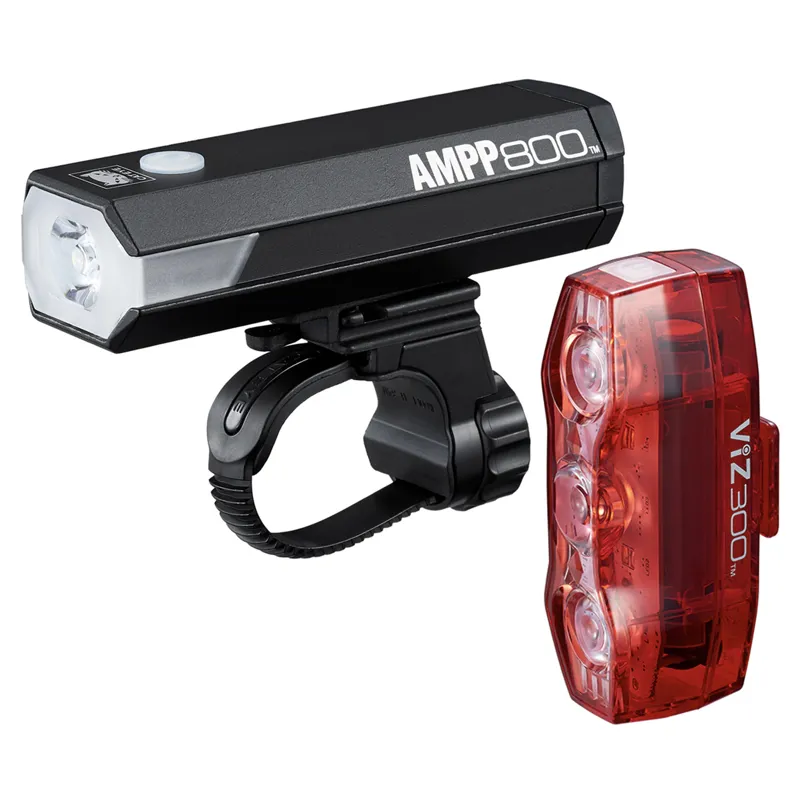 Cateye Ampp 800 Viz 300 Bike Light Set