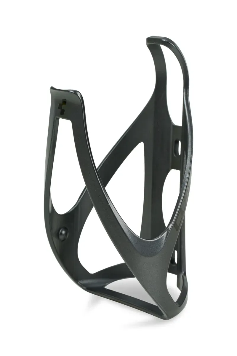 Cube HPP Bottle Cage in Matt Irridium/Glossy Black
