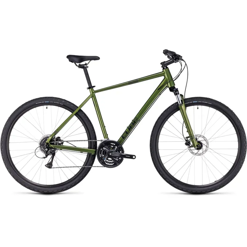 Cube Nature Trekking Bike in Shiny Moss/Black