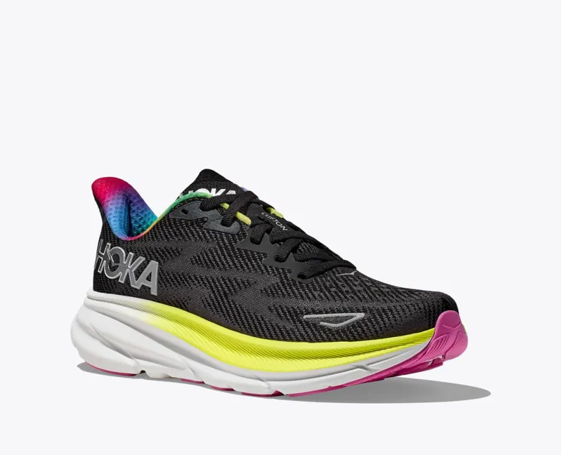 Hoka One One: Men's Clifton 9 Running Shoes - Black/All Aboard-2