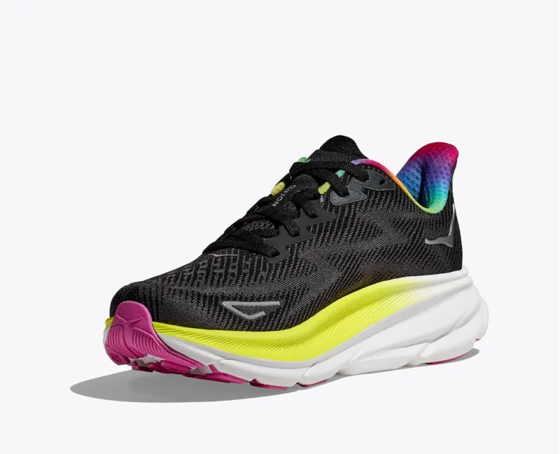 Hoka One One: Men's Clifton 9 Running Shoes - Black/All Aboard-1