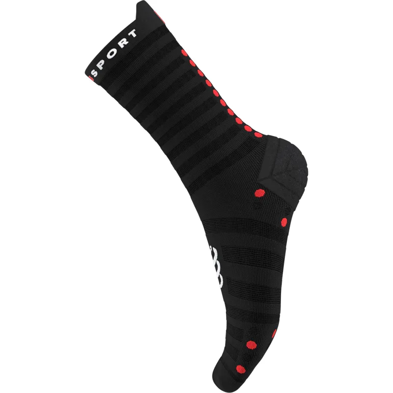 Compressport Pro Racing Socks V4.0 Ultralight Run High Black/Red-3