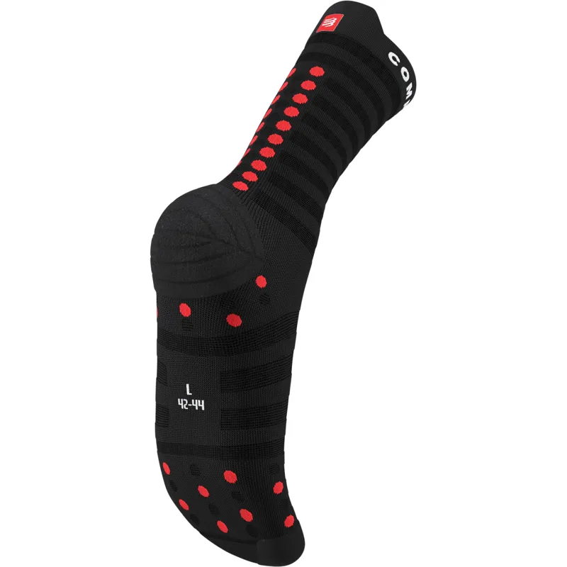 Compressport Pro Racing Socks V4.0 Ultralight Run High Black/Red-2
