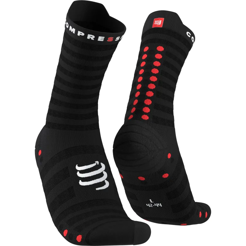 Compressport Pro Racing Socks V4.0 Ultralight Run High Black/Red