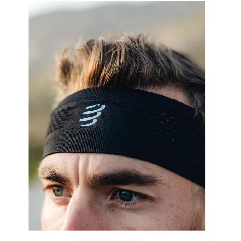 Compressport Thin Headband On/Off Uni Size Black/White-9