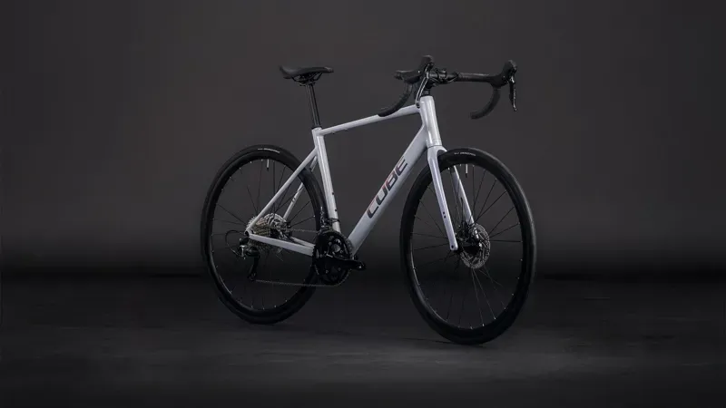 Cube Attain Race Road Bike In Fog Grey/Shift-1