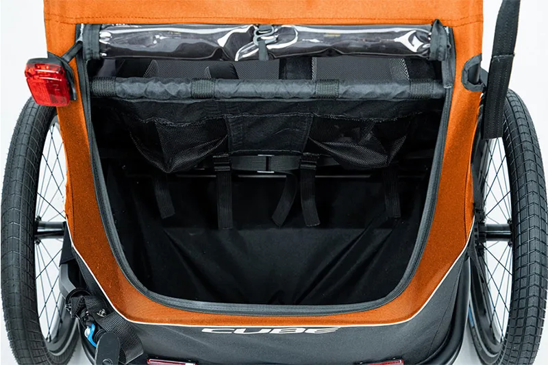 Cube Kids Trailer Double CMPT X Actionteam Grey/Orange-4