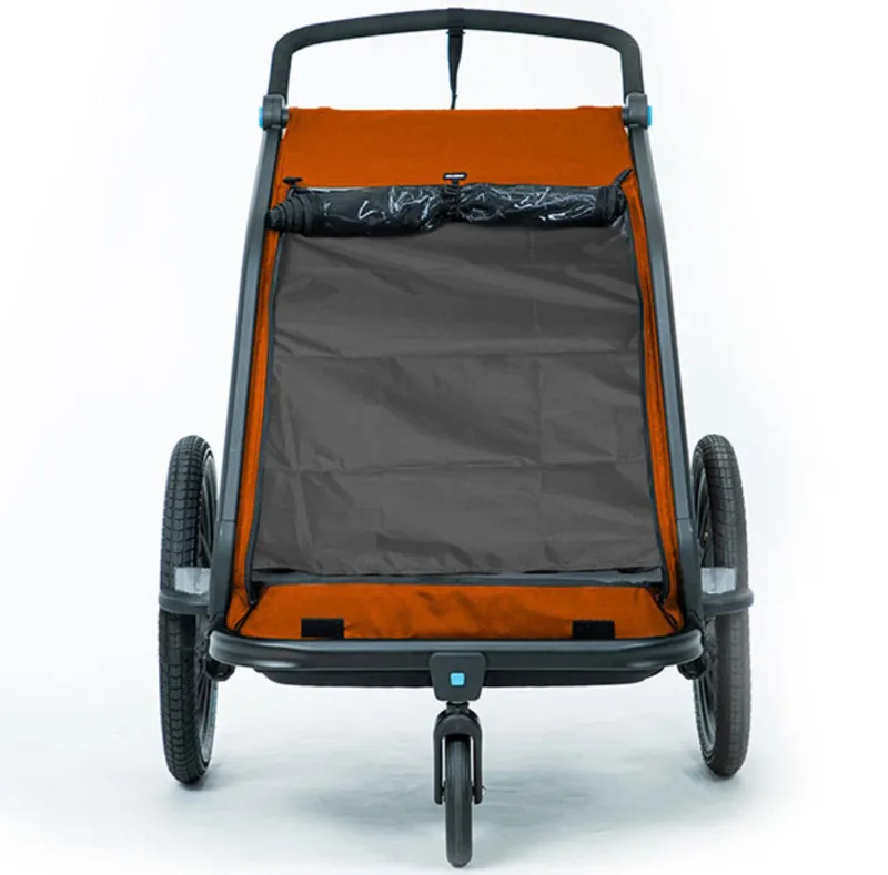 Cube Kids Trailer Double CMPT X Actionteam Grey/Orange-3