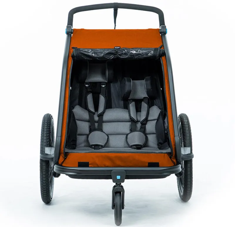 Cube Kids Trailer Double CMPT X Actionteam Grey/Orange-2
