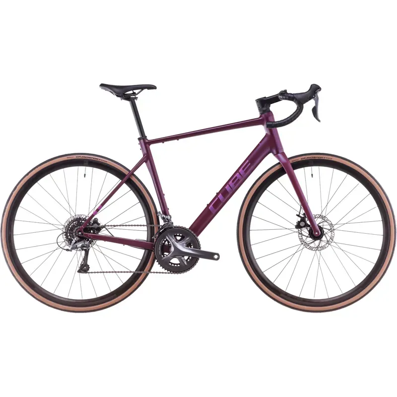 Cube Attain Pro Road Race Bike in Purple/Helio