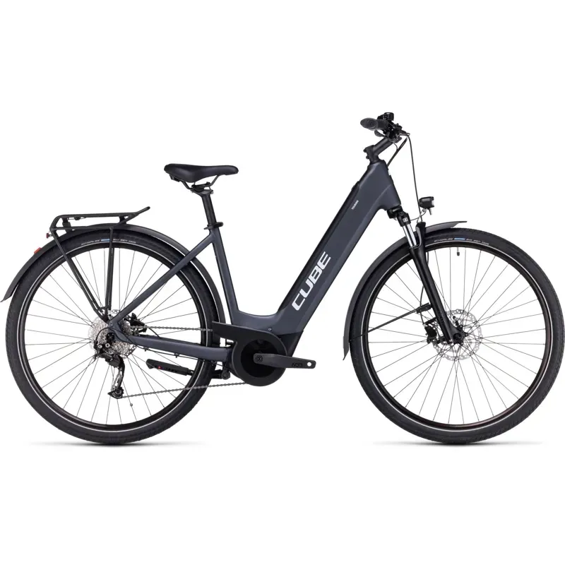 Cube Touring Hybrid One 625 Electric Bike in Grey/White-2