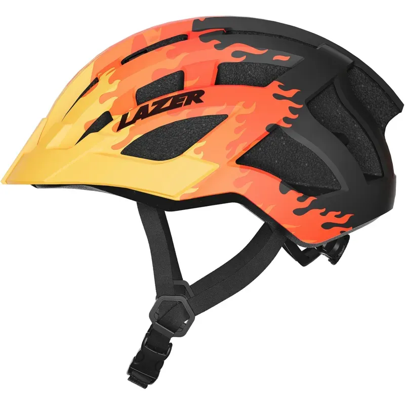 Lazer J2 Matt Flames Orange Universal Size - Youth-2