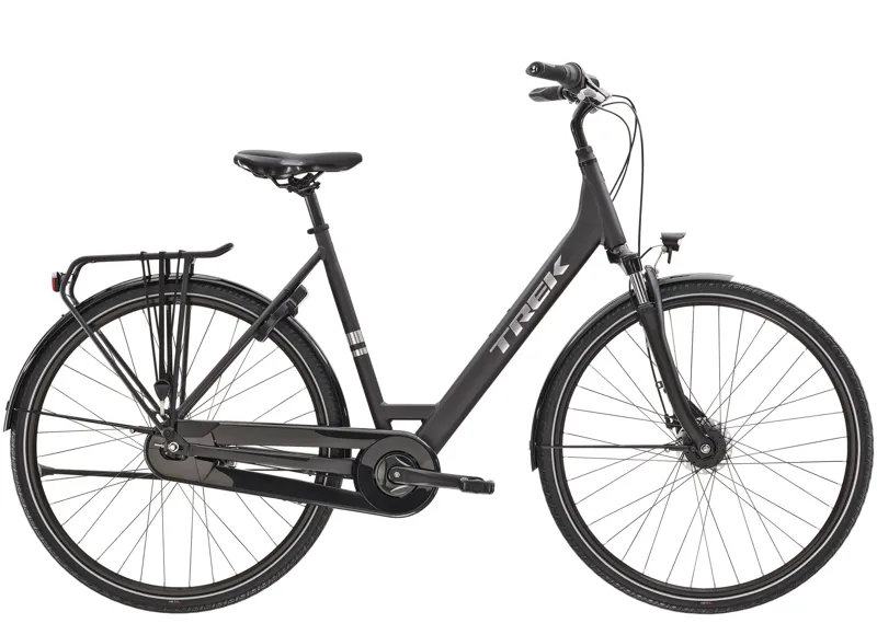 Trek District 1 Equipped Lowstep Hybrid Bike in Black 