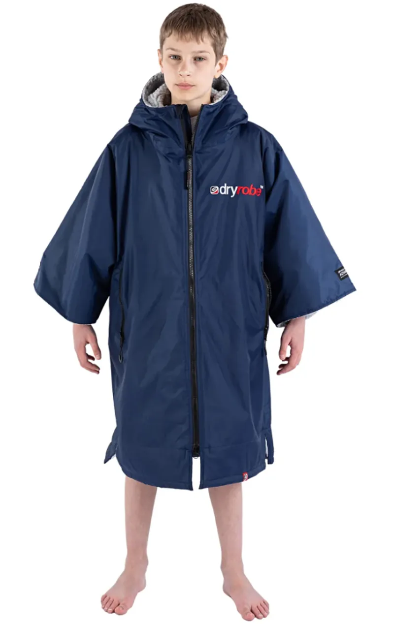 Dryrobe Advance Kids Short Sleeve V3 5-9 Navy Blue/Grey-2