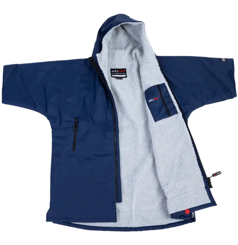 Dryrobe Advance Kids Short Sleeve V3 5-9 Navy Blue/Grey