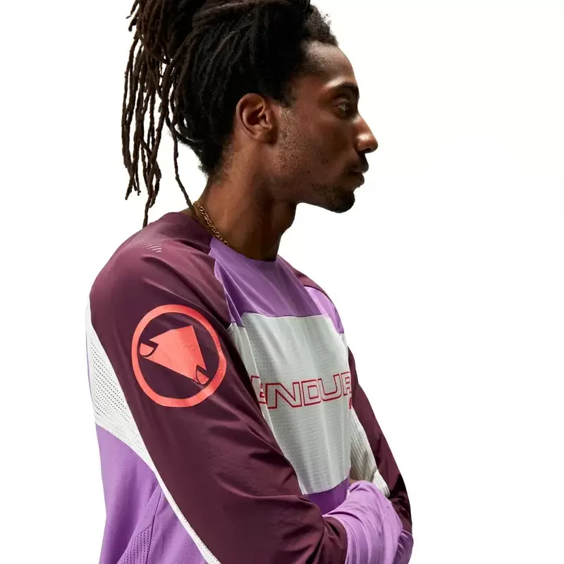 Endura Men's MT500 Burner Lite Long Sleeve Jersey Thistle-7