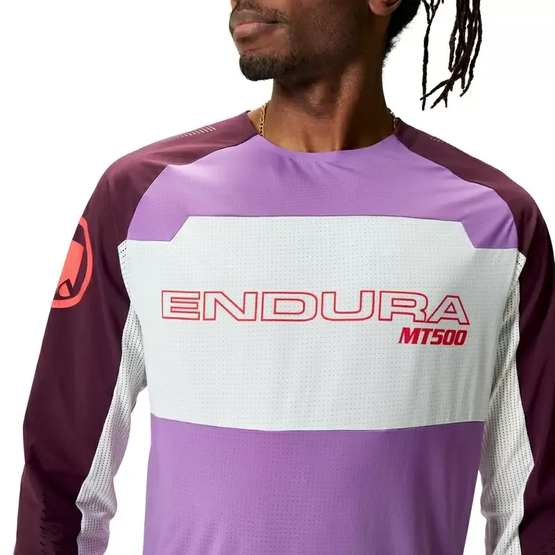 Endura Men's MT500 Burner Lite Long Sleeve Jersey Thistle-6