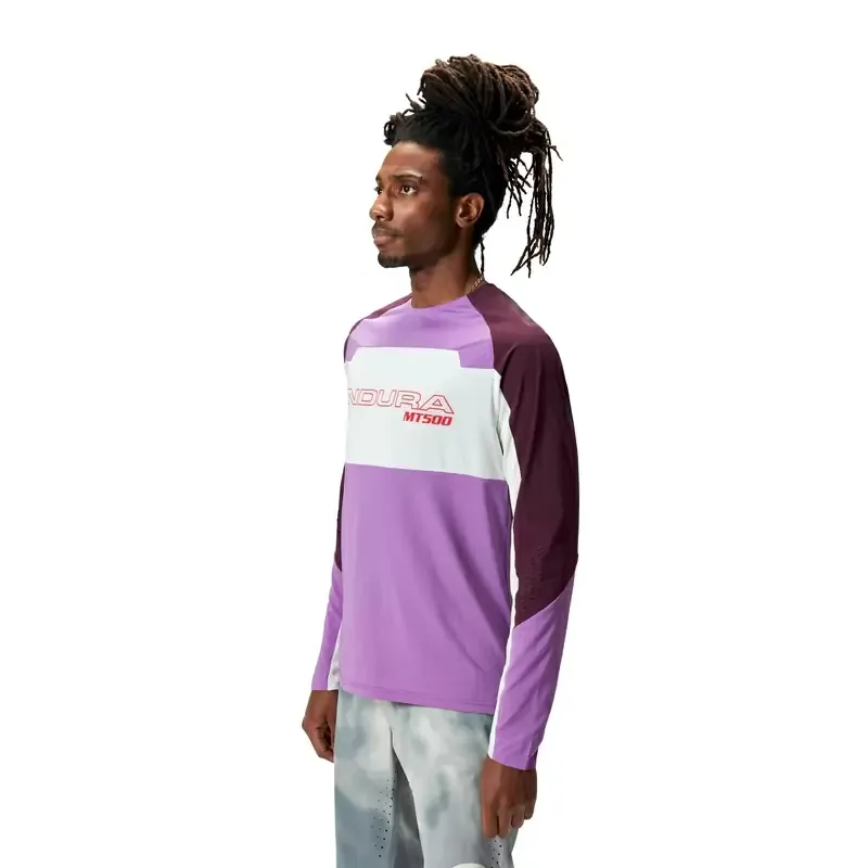 Endura Men's MT500 Burner Lite Long Sleeve Jersey Thistle-5