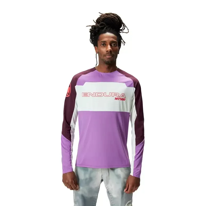 Endura Men's MT500 Burner Lite Long Sleeve Jersey Thistle-3