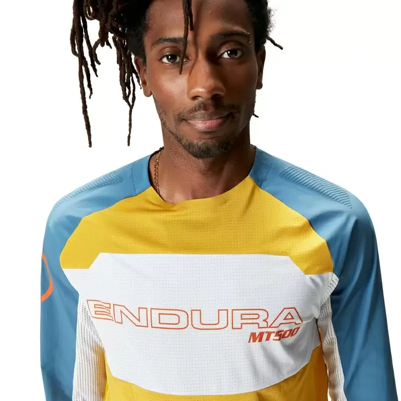 Endura Men's MT500 Burner Lite Long Sleeve Jersey Yellow Mustard-6