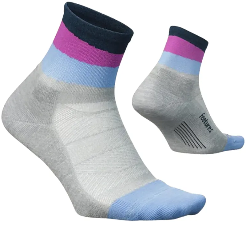 Feetures Elite Light Cushion Quarter Sock Lunar Ascent-1