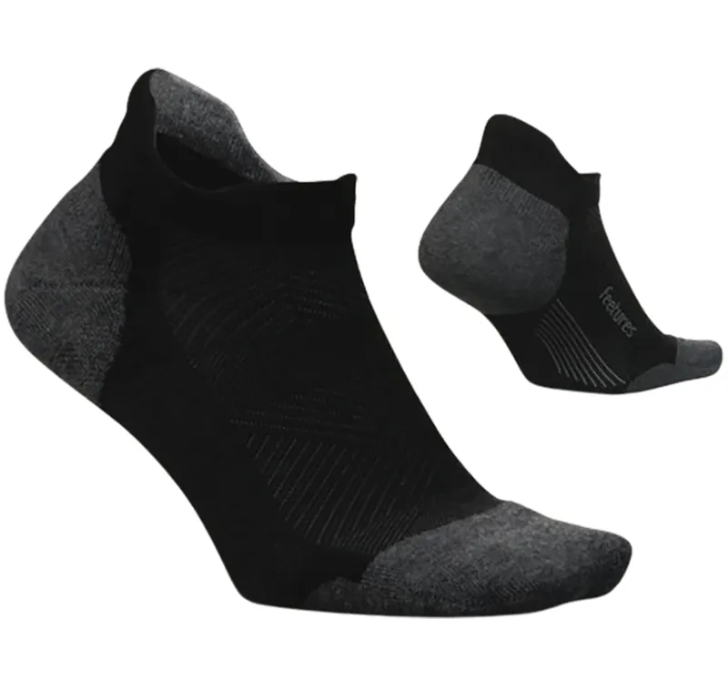 Feetures Elite Max Cushion No Show Tab Black-1