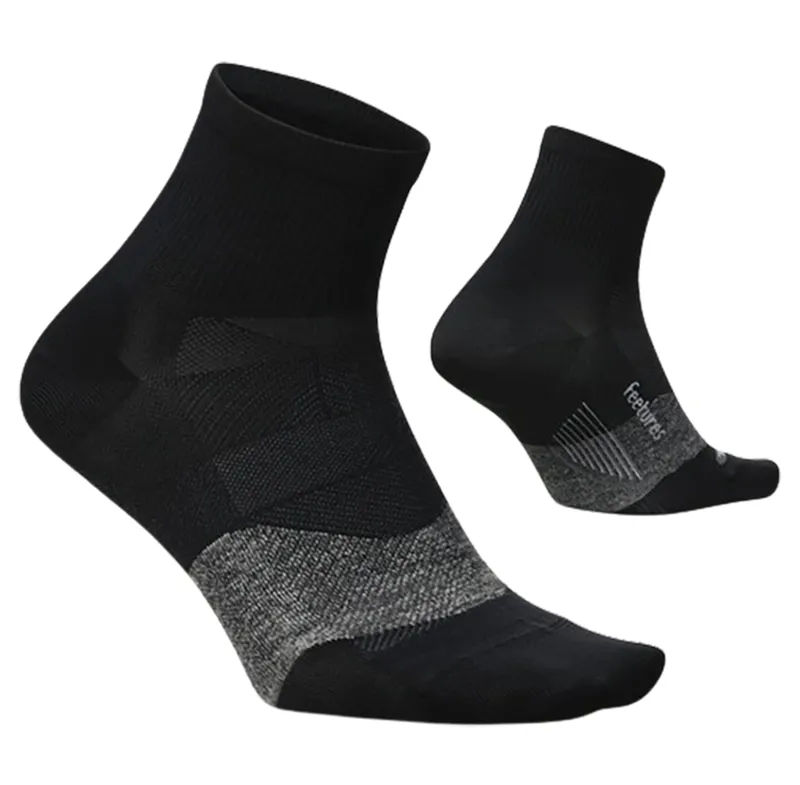 Feetures Elite Ultra Light Quarter Socks Black-1