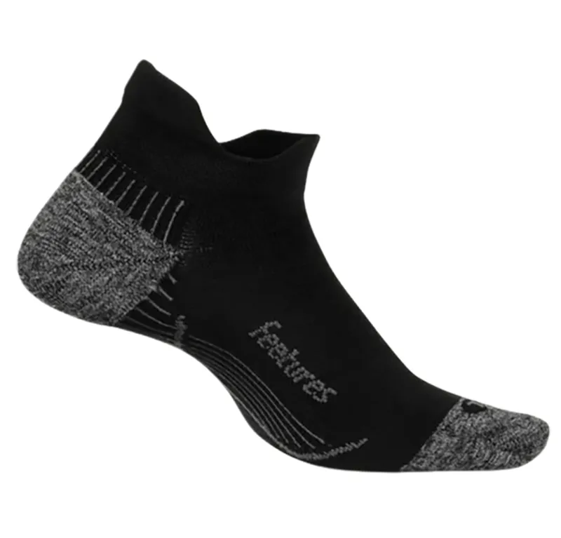 Feetures Unisex Plantar Fasciitis Relief Light Cushion No Show Black