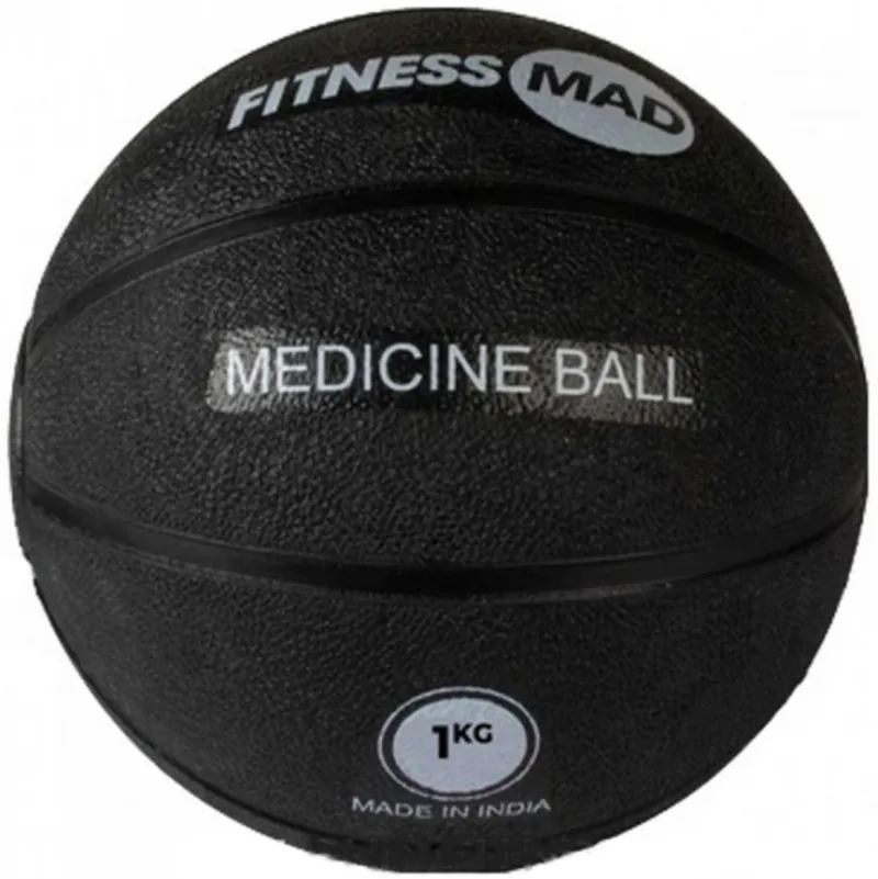 Fitness Mad 1kg Rubber Medicine Ball
