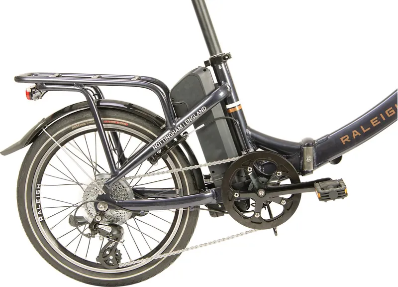 Raleigh: Stow-E-Way Electric Fold-up City Bike - Navy-9
