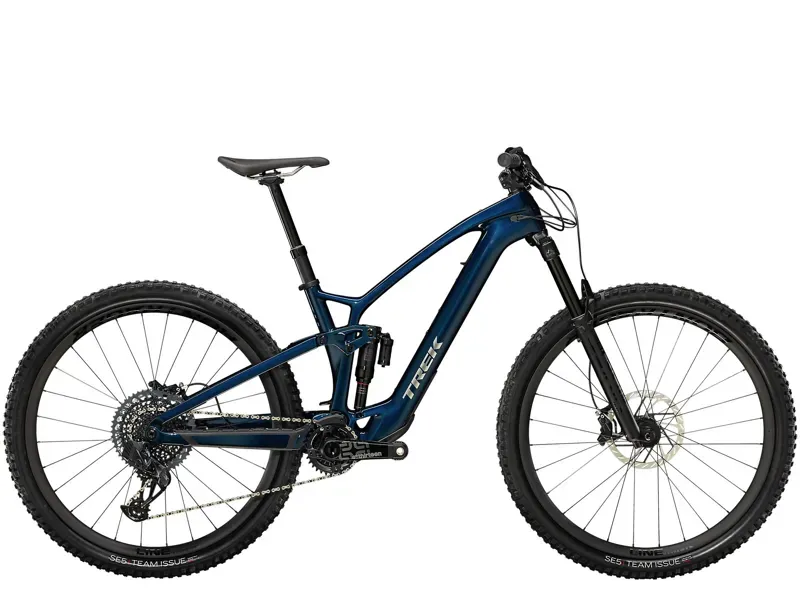 Trek Fuel Exe 9.8 GX AXS Electric Mountain Bike in Mulsanne Blue
