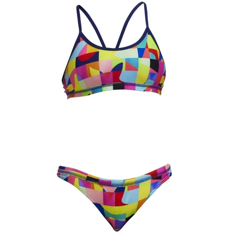 Funkita Girls Racerback Two Piece On The Grid