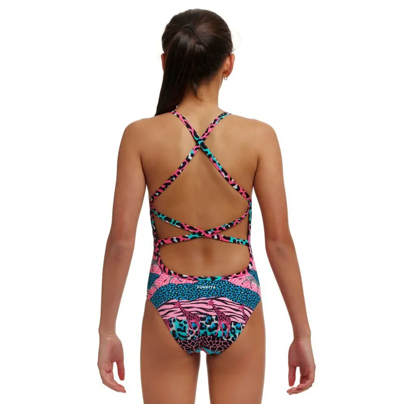Funkita Girls Strapped In One Piece Wild Things-2