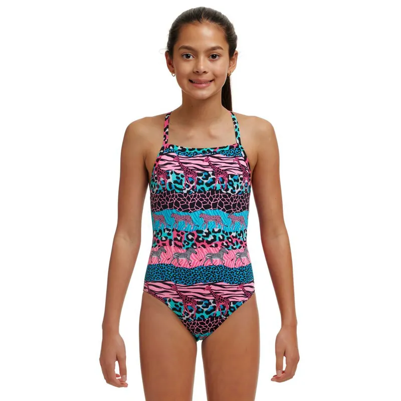 Funkita Girls Strapped In One Piece Wild Things-1