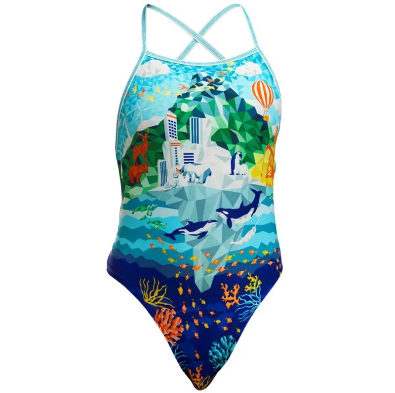 Funkita Girls Strapped In One Piece Wildermess