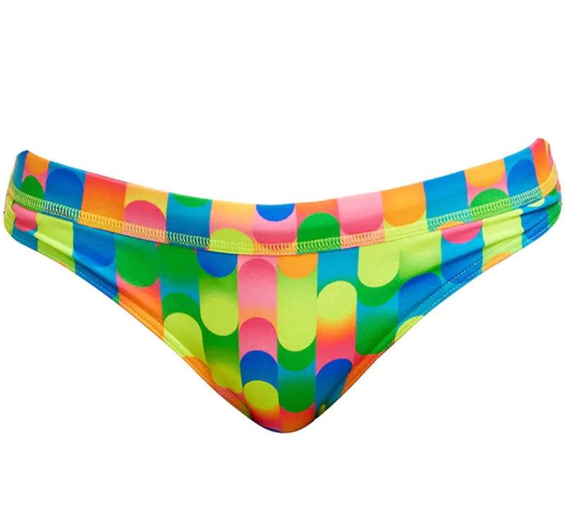 Funkita Ladies Sports Brief Blocked Dotty