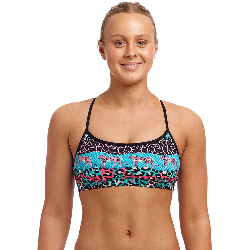 Funkita Ladies Swim Crop Top Wild Things-1