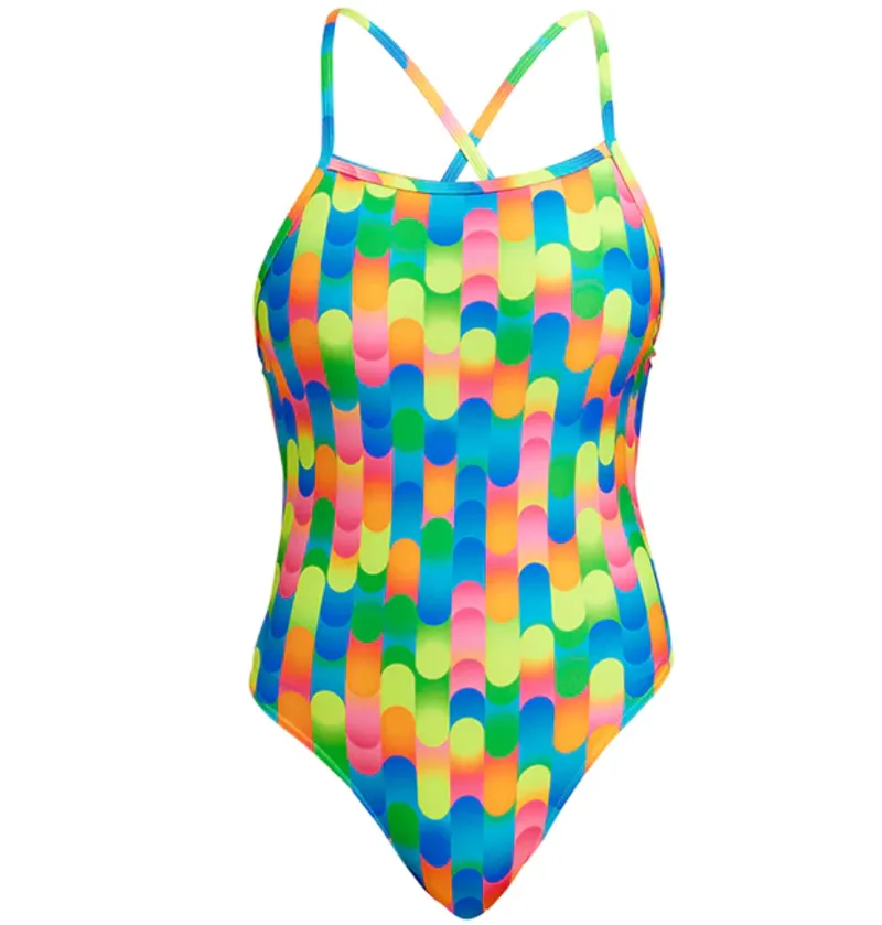 Funkita Ladies Tie Me Tight One Piece Blocked Dotty