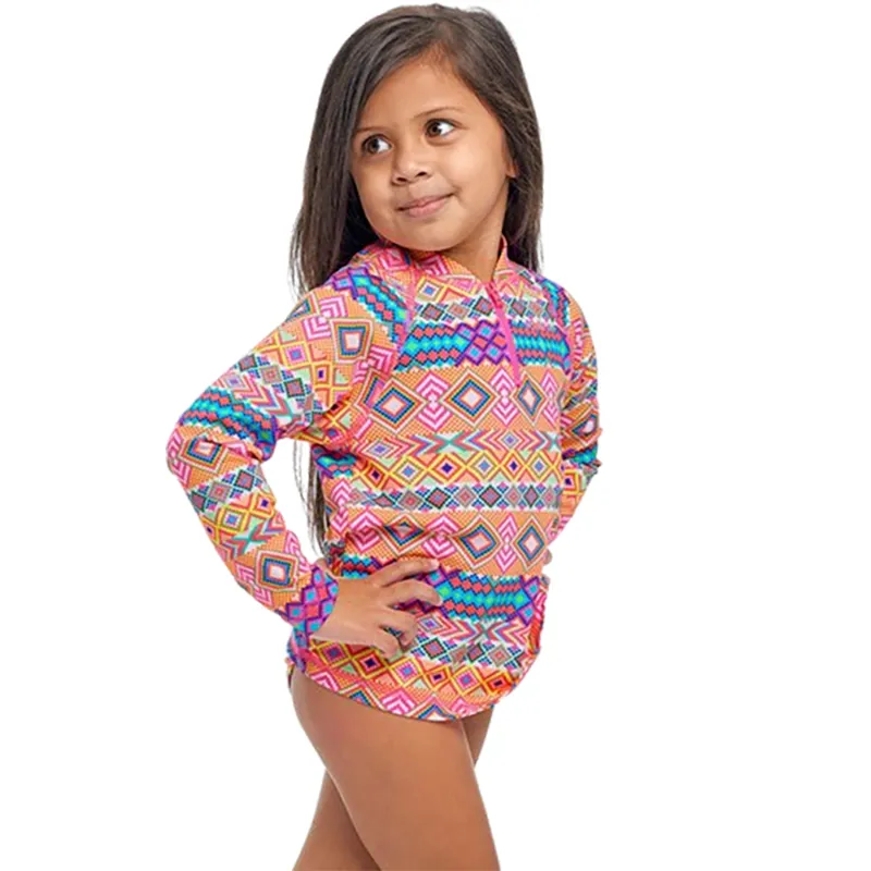 Funkita Toddler Girls Zippy Rashie and Brief Devil In Detail-3