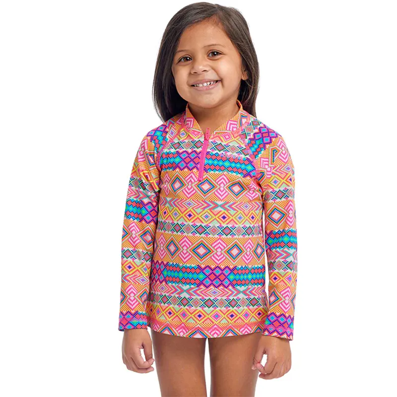Funkita Toddler Girls Zippy Rashie and Brief Devil In Detail-1